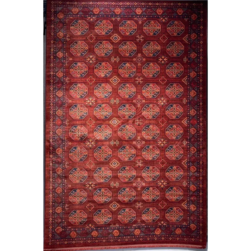 سجاد بلاتينيوم افغاني بخاري تركي OL434B احمر مقاس 80*150