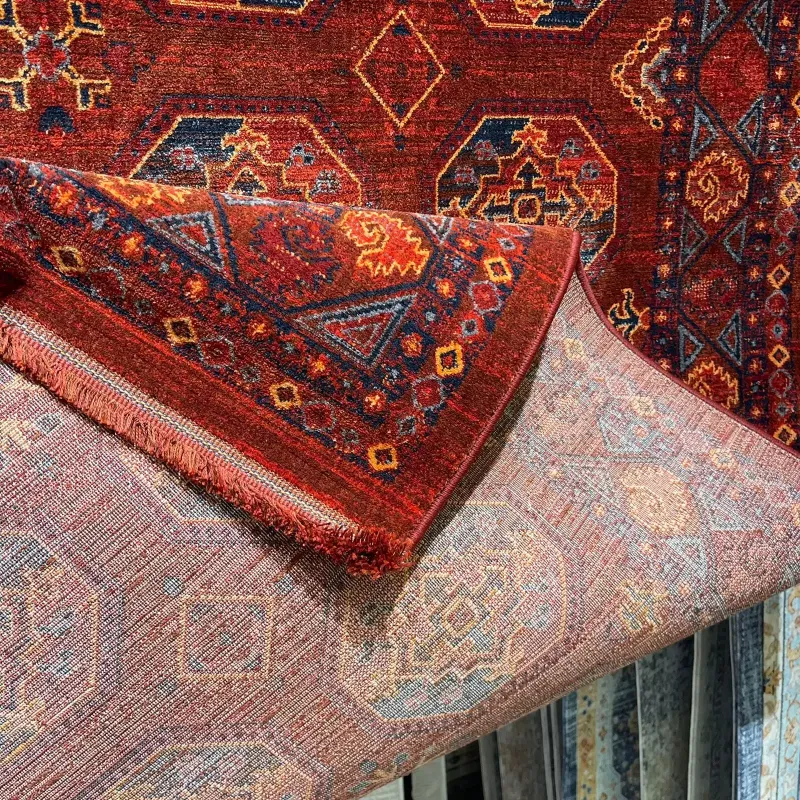 سجاد بلاتينيوم افغاني بخاري تركي OL434B احمر مقاس 80*150