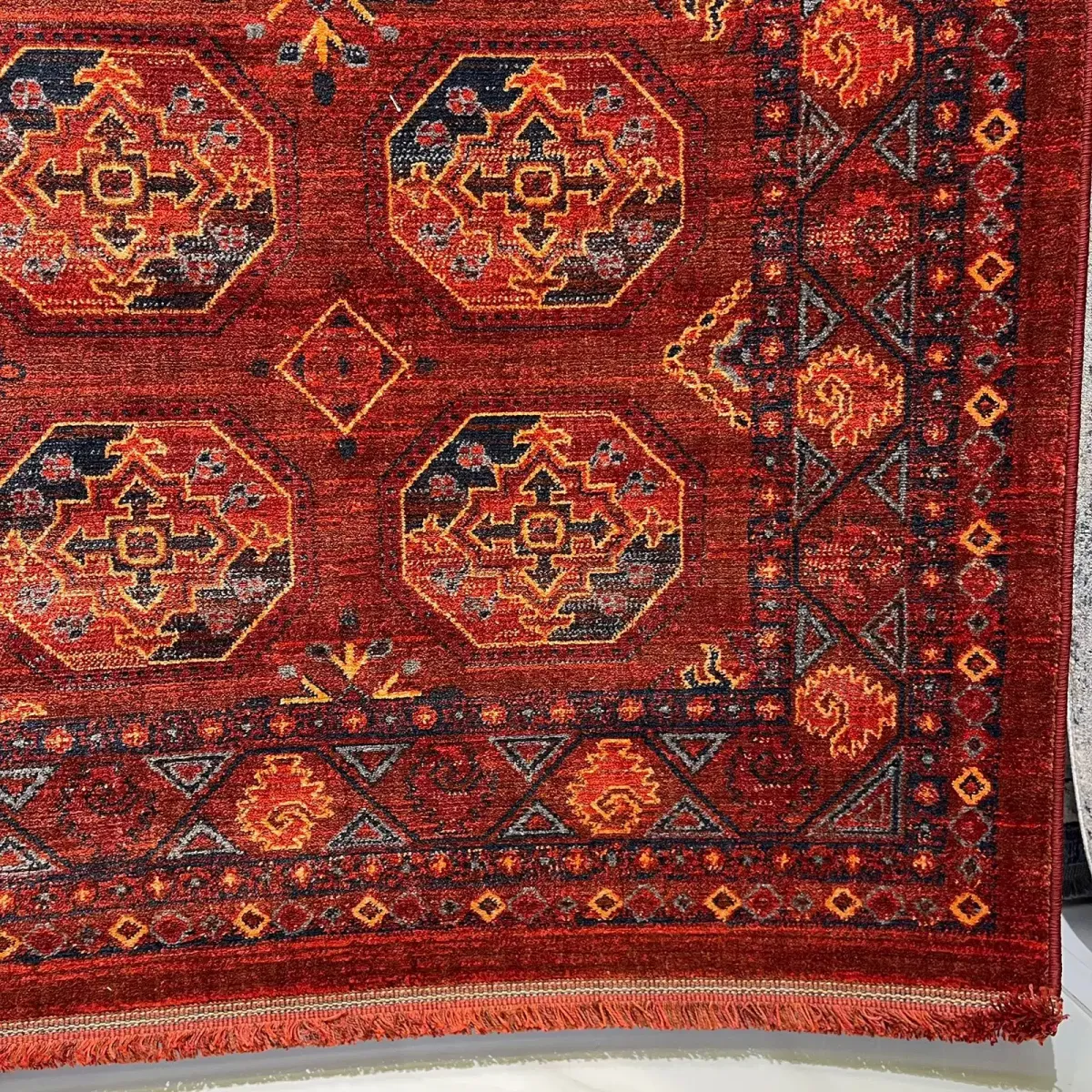 سجاد بلاتينيوم افغاني بخاري تركي OL434B احمر مقاس 80*150