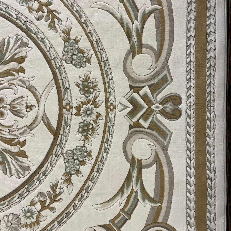 سجاد تركي رجوة G0710K ابيض اخضر مقاس 200*300