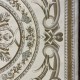 سجاد تركي رجوة G0710K ابيض ذهبي ابيض دايري مقاس 200*200