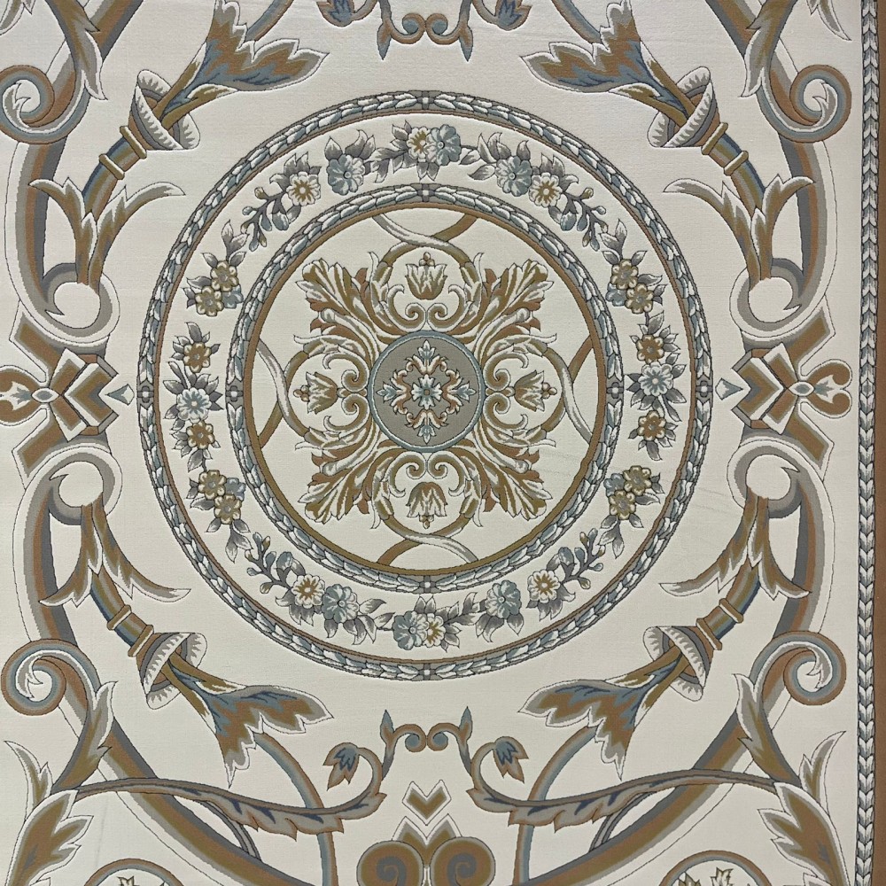 سجاد تركي رجوة G0710K ابيض روز ابيض دايري مقاس 200*200