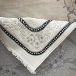 سجاد تركي لوريان 41254A كريم اسود مقاس 80*150