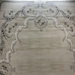 سجاد تركي لوريان 41254A كريم اسود مقاس 80*150