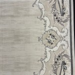 سجاد تركي لوريان 41254A كريم اسود مقاس 80*150