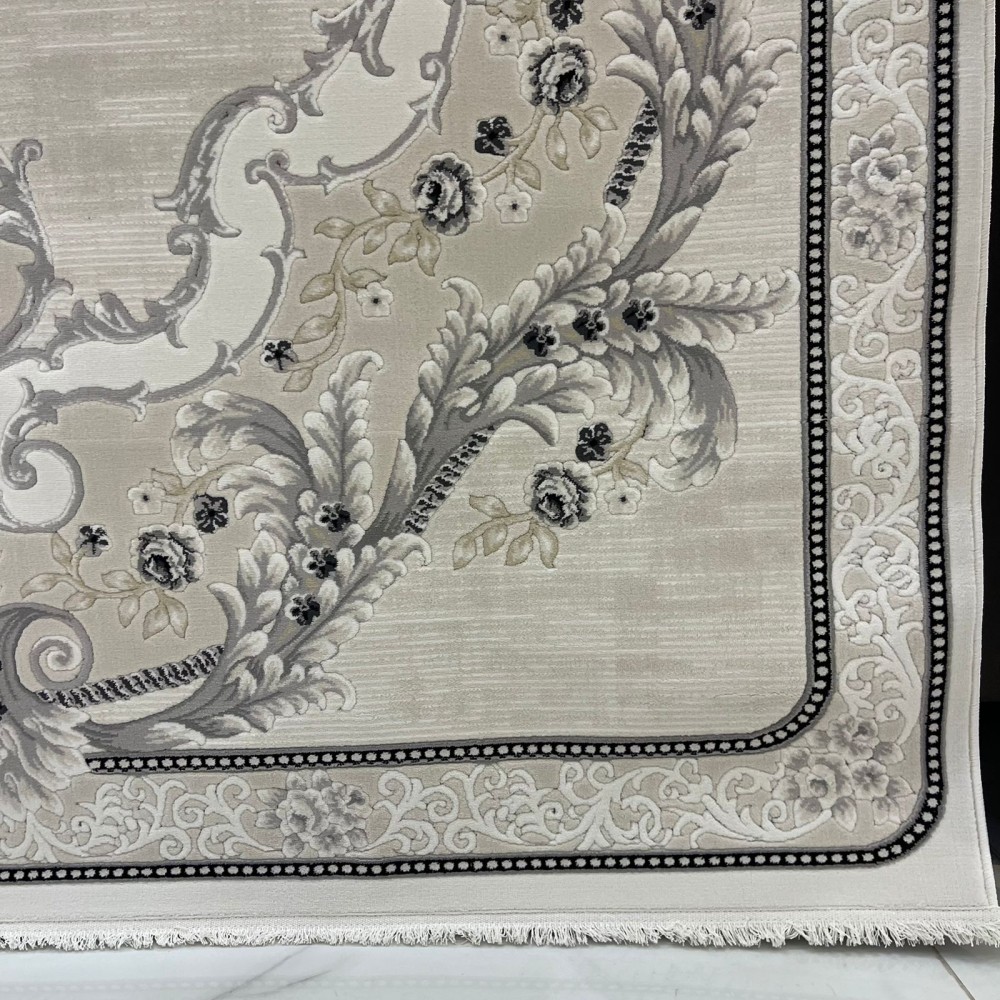 سجاد تركي لوريان 41254A كريم اسود مقاس 80*150 سجاد تركي لوريان 41254A كريم اسود مقاس 80*150