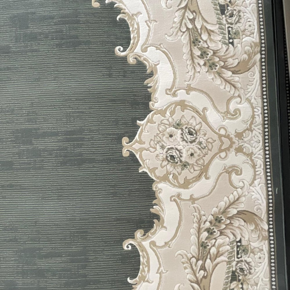 سجاد تركي لوريان 41254A بيج فاتح بترولي مقاس 80*150