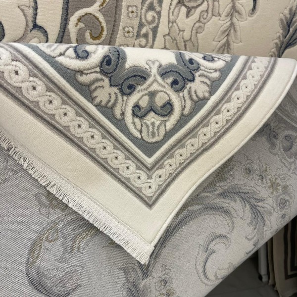 سجاد تركي روما 41580A كريم سماوي مقاس 300*400