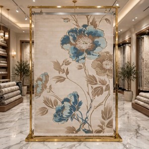 سجاد روز تركي 43638A كريم بني مقاس 300*400