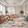 سجاد روز تركي 43638A كريم تيرا مقاس 100*300