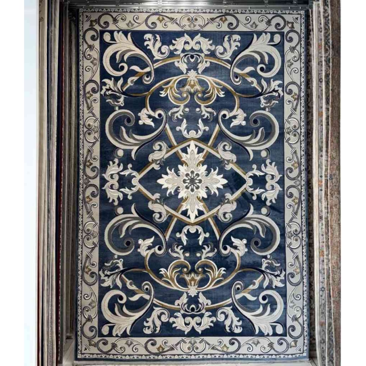 سجاد شرقي رويال تركي G0001 سماوي مقاس 80*150