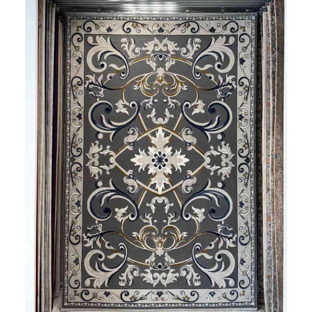 سجاد شرقي رويال تركي G0001 رصاصي مقاس 80*150