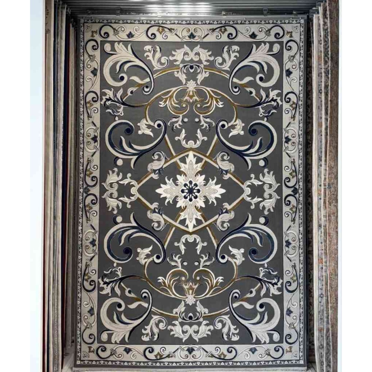 سجاد شرقي رويال تركي G0001 رصاصي مقاس 250*350