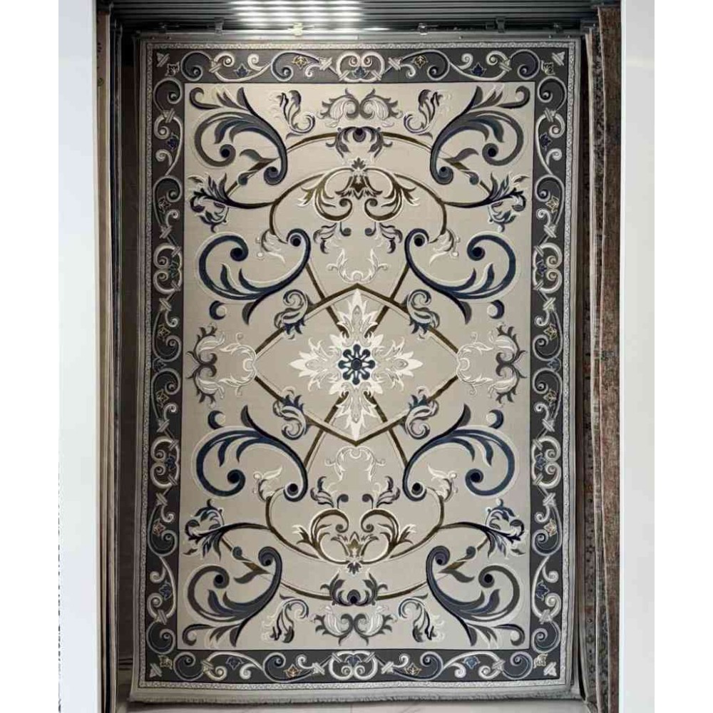 سجاد شرقي رويال تركي G0001 بيج رصاصي مقاس 150*150