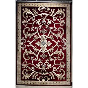 سجاد تركي سفير نقش فرنسي احمر عنابي مقاس 200*300