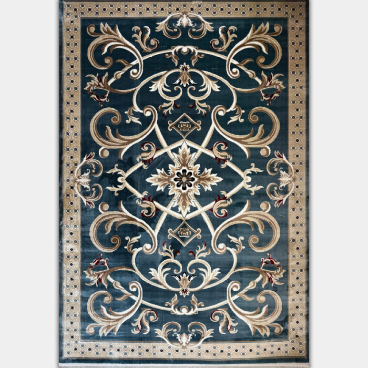 سجاد تركي سفير نقش فرنسي سماوي مقاس 100*200