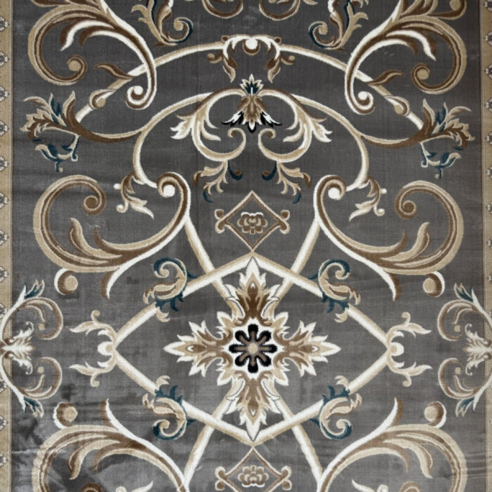 سجاد تركي سفير نقش فرنسي رصاصي مقاس 400*500