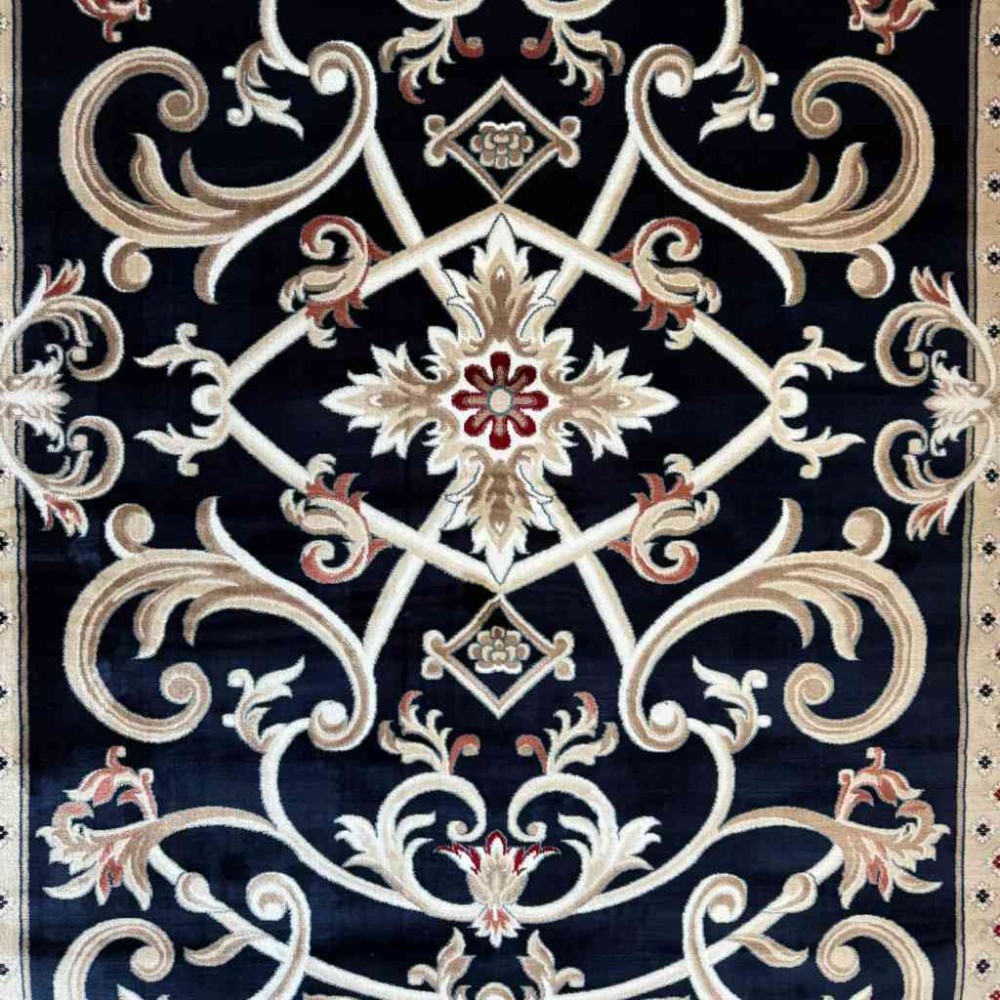 سجاد تركي سفير نقش فرنسي كحلي مقاس 400*600