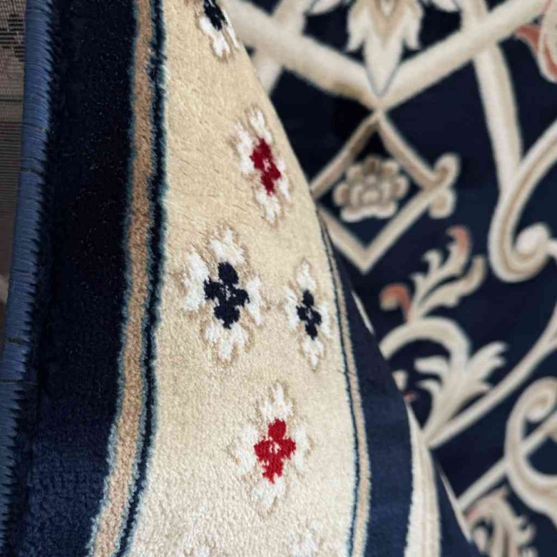 سجاد تركي سفير نقش فرنسي كحلي مقاس 100*200