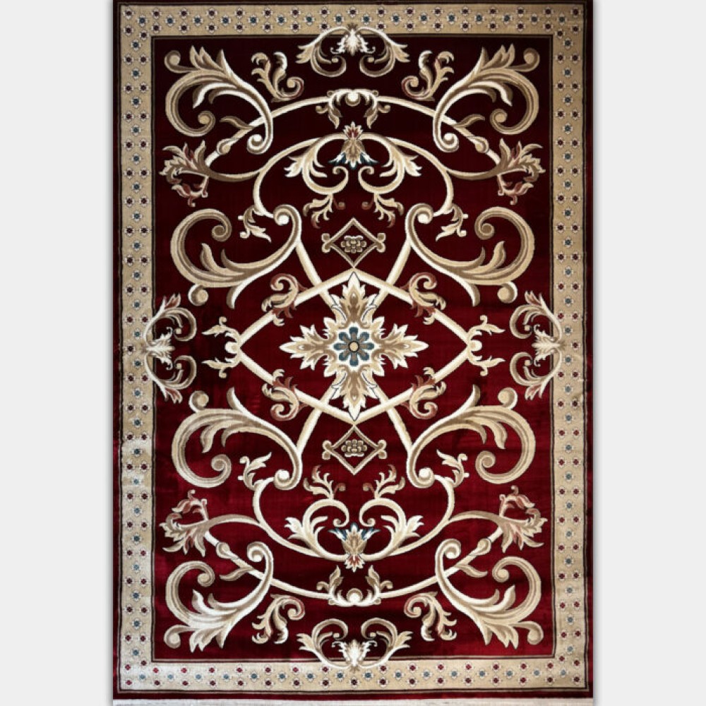 سجاد تركي سفير نقش فرنسي احمر عنابي مقاس 100*200