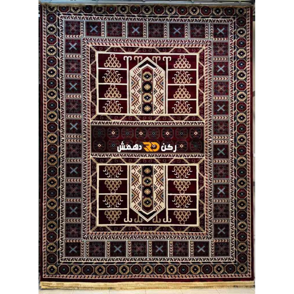 سجاد افغاني حرير ناعم بخارى 2004 احمر مقاس 400*500