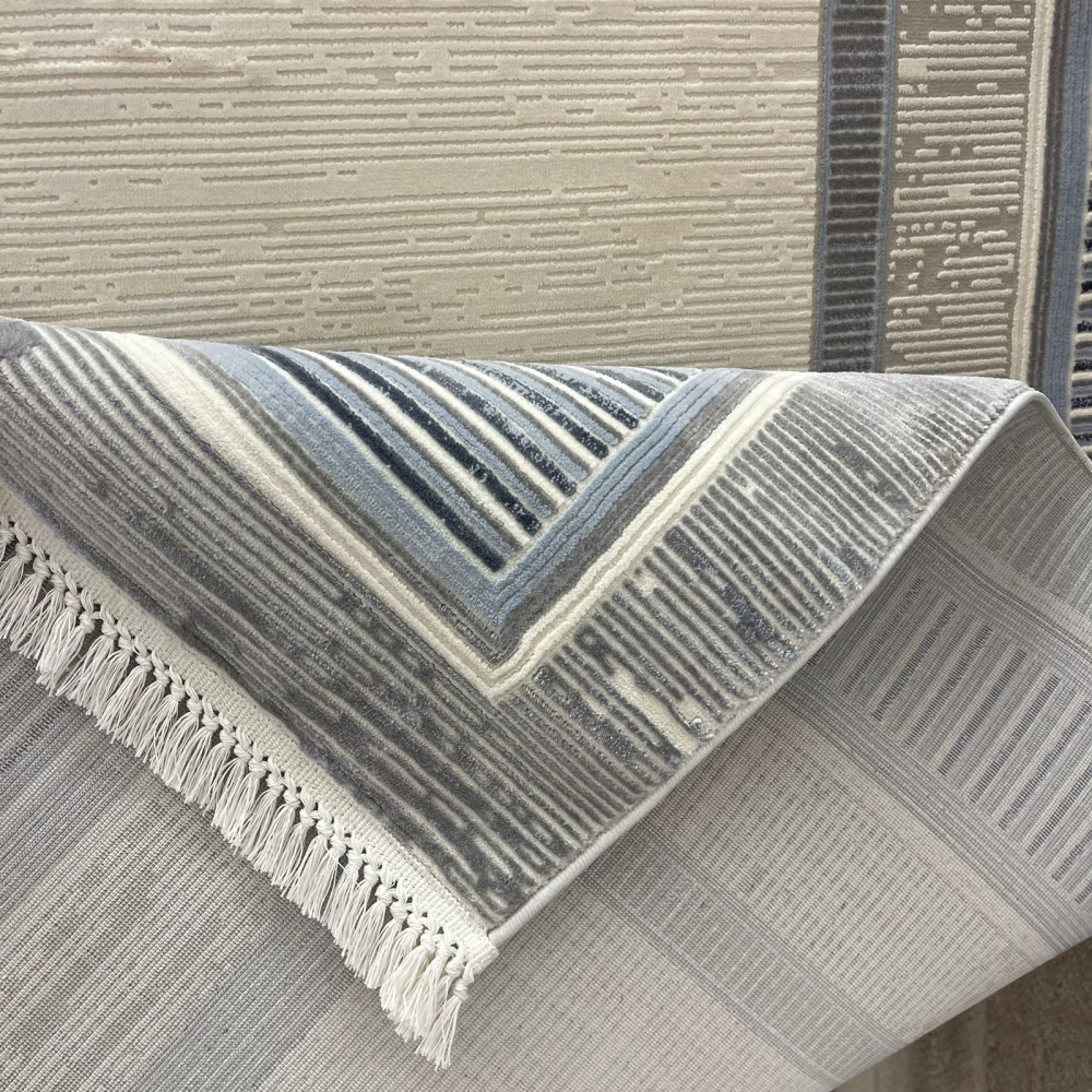 سجاد تركي اطار برواز سيلفيا 40984A سماوي مقاس 50*80