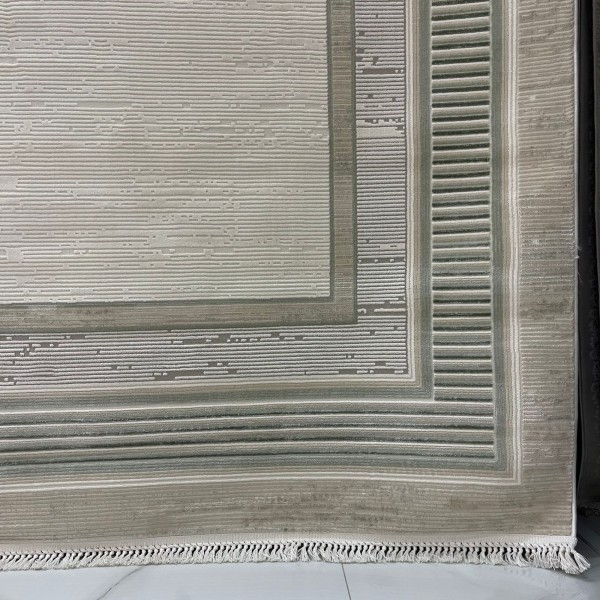 سجاد تركي اطار برواز سيلفيا 40984A اخضر مقاس 150*220