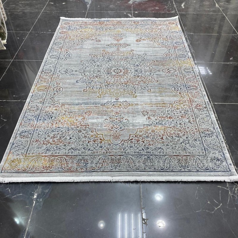 سجاد تركي سوبر قولد 8786 رصاصي غامق ذهبي غامق