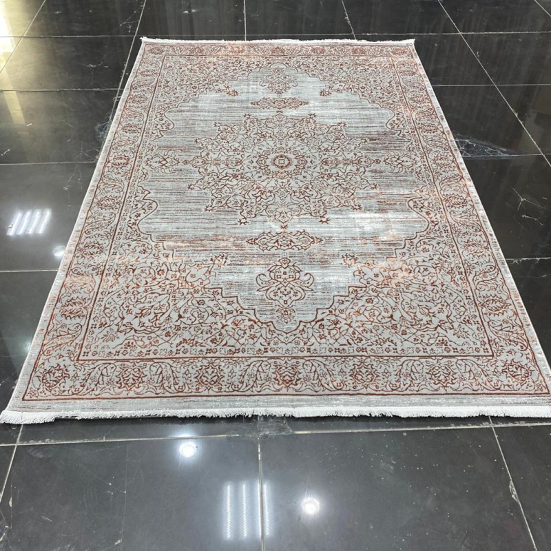 سجاد تركي سوبر قولد 8786 رصاصي غامق روز