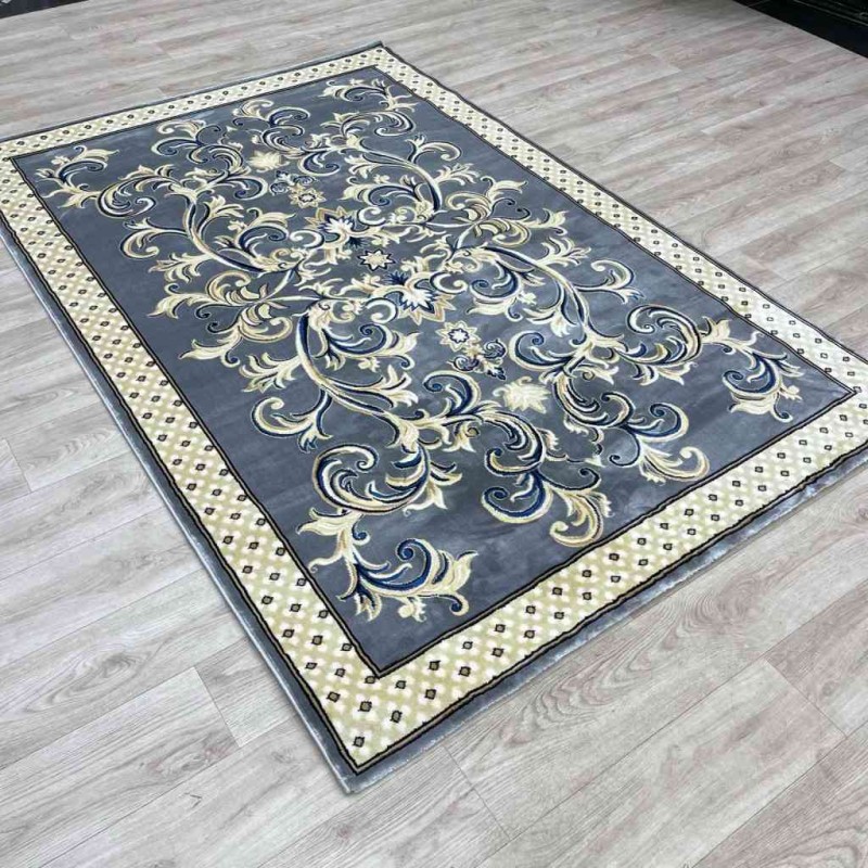 سجاد شرقي تبريز تركي G0001 رصاصي مقاس 80*150