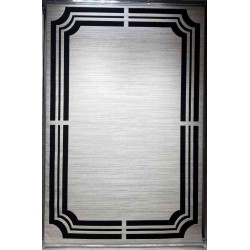 سجاد تركي برواز مودرن سراي BT485 كريم اسود مقاس 50*80