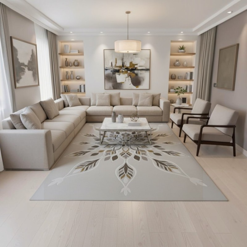 سجاد تركي لافندر N0595A بيج مقاس 200*300