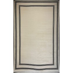 سجاد تركي اطار برواز فيكتوريا 41606A كريم اسود مقاس 300*400