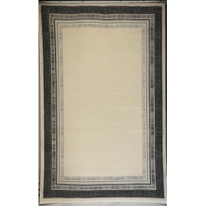 سجاد تركي اطار برواز فيكتوريا 41607A كريم اسود مقاس 200*300