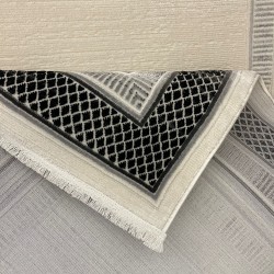 سجاد تركي اطار برواز فيكتوريا 41607A كريم اسود مقاس 150*220 سجاد تركي اطار برواز فيكتوريا 41607A كريم اسود مقاس 150*220