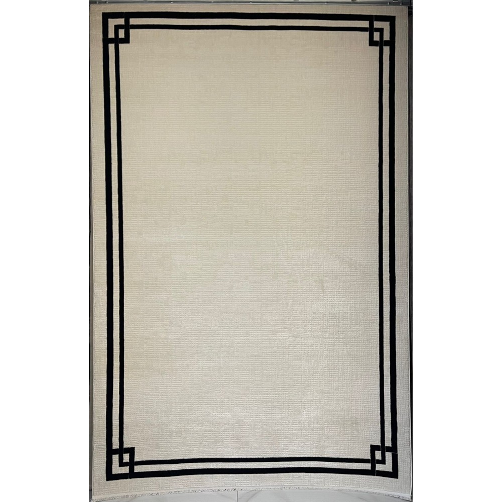 سجاد تركي اطار برواز فيكتوريا 41307A كريم اسود مقاس 200*300 سجاد تركي اطار برواز فيكتوريا 41307A كريم اسود مقاس 200*300