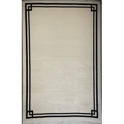 سجاد تركي اطار برواز فيكتوريا 41307A كريم اسود مقاس 200*300