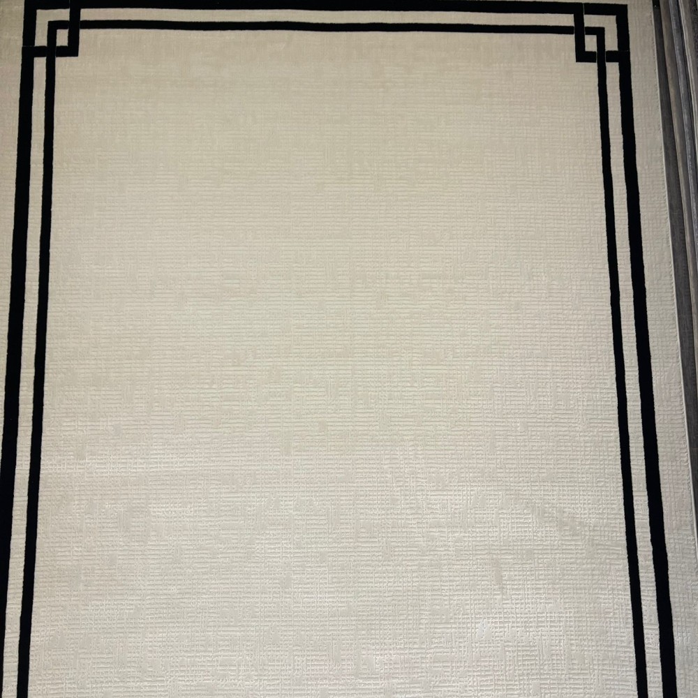 سجاد تركي اطار برواز فيكتوريا 41307A كريم اسود مقاس 200*300 سجاد تركي اطار برواز فيكتوريا 41307A كريم اسود مقاس 200*300