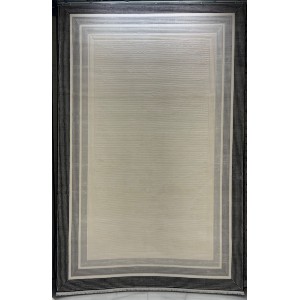 سجاد تركي اطار برواز فيكتوريا 41361A كريم اسود مقاس 150*220