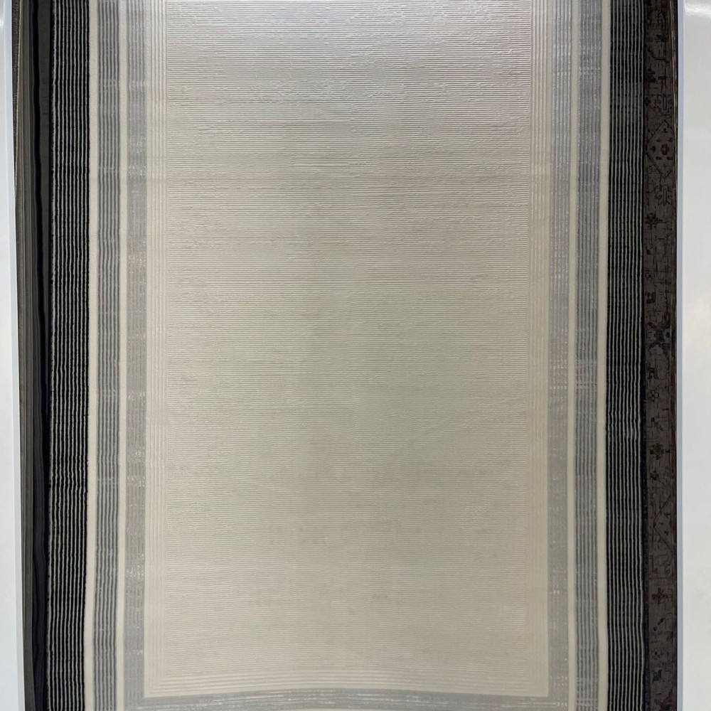 سجاد تركي اطار برواز فيكتوريا 41601A كريم اسود مقاس 80*150 سجاد تركي اطار برواز فيكتوريا 41601A كريم اسود مقاس 80*150