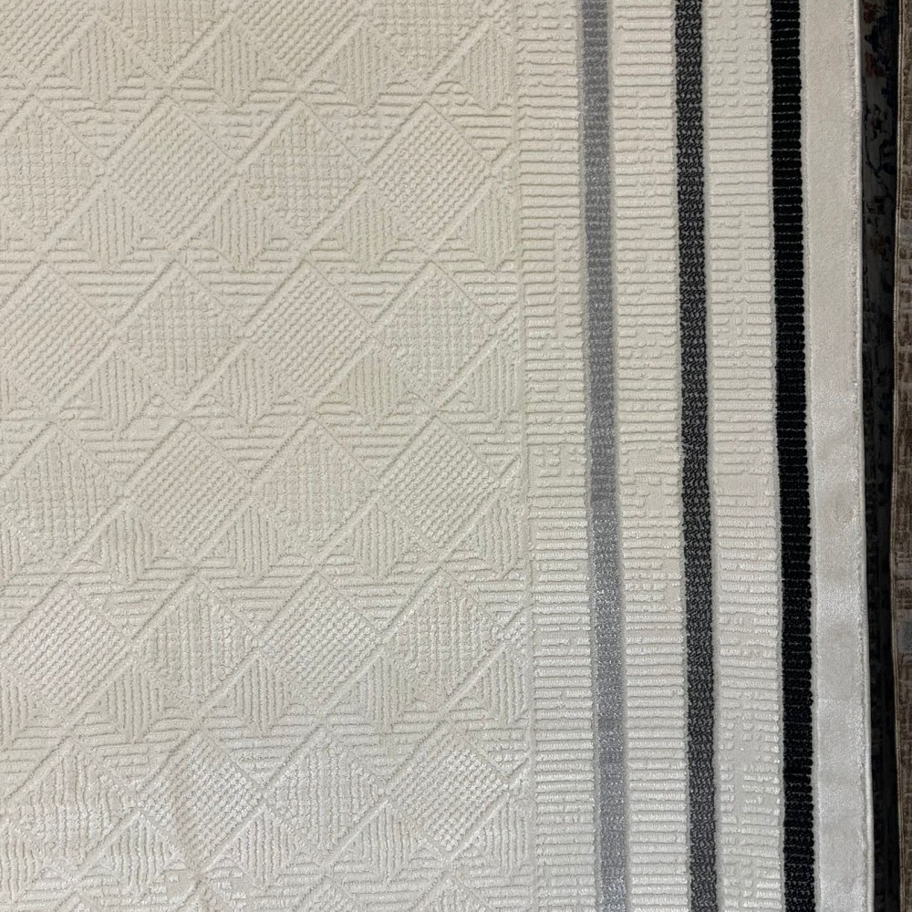 سجاد تركي اطار برواز فيكتوريا 38247A كريم اسود مقاس 80*150 سجاد تركي اطار برواز فيكتوريا 38247A كريم اسود مقاس 80*150