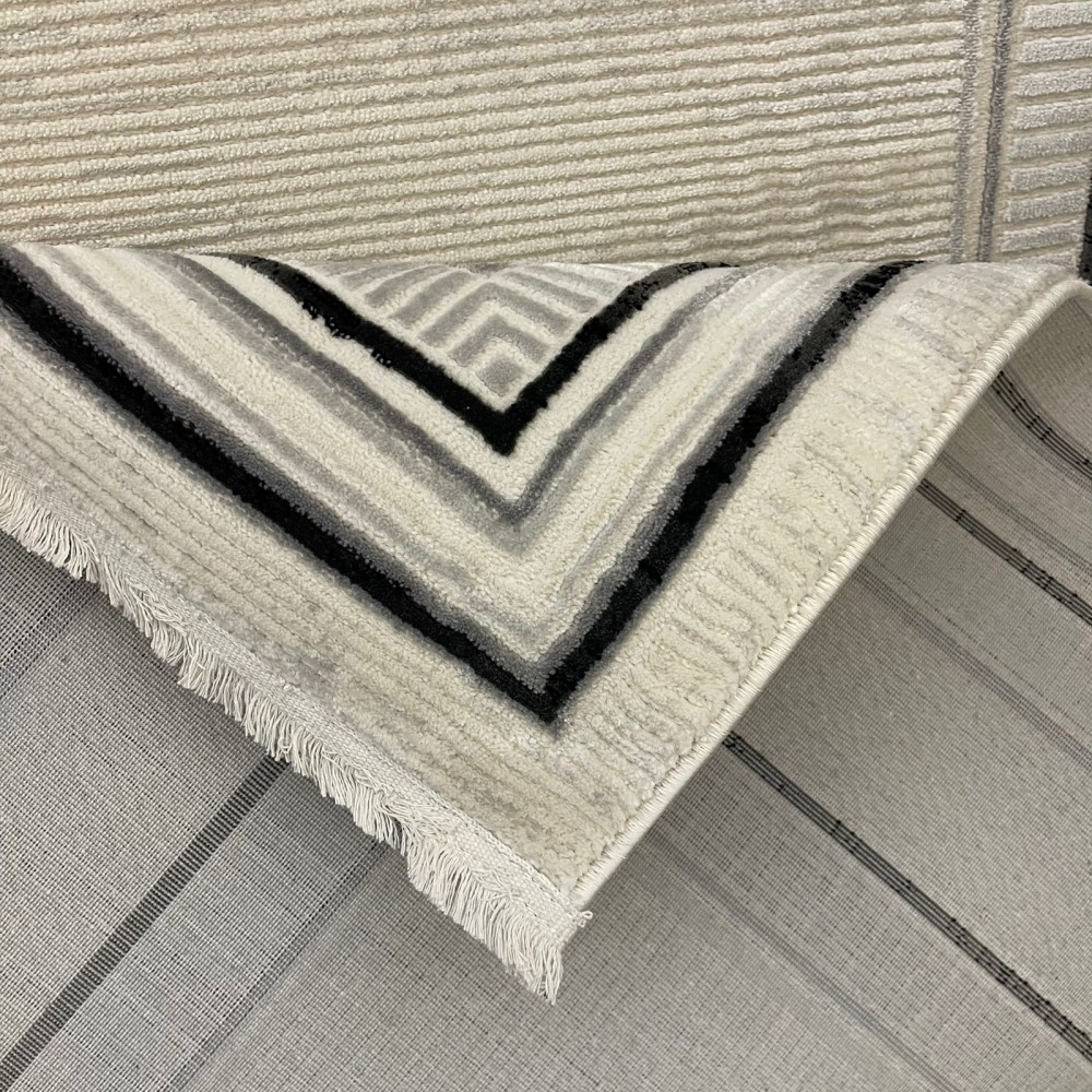 سجاد تركي اطار برواز فيكتوريا 41604A كريم اسود مقاس 80*150 سجاد تركي اطار برواز فيكتوريا 41604A كريم اسود مقاس 80*150