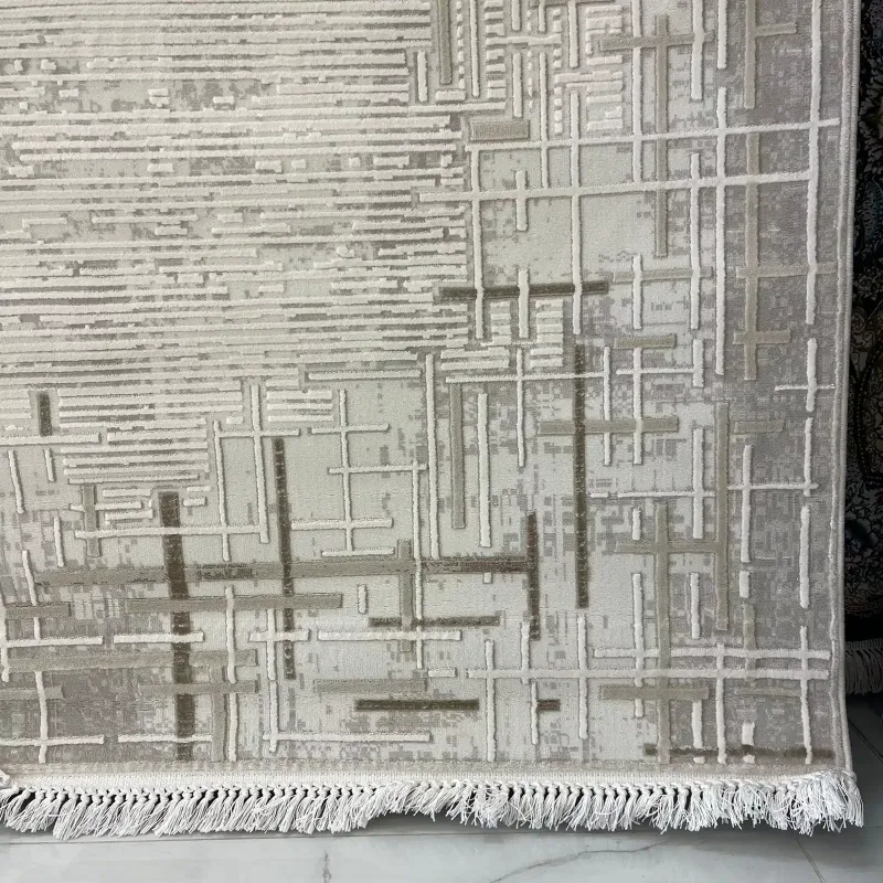 سجاد تركي فوج 36232A كريم بيج مقاس 250*350 - سجاد مودرن