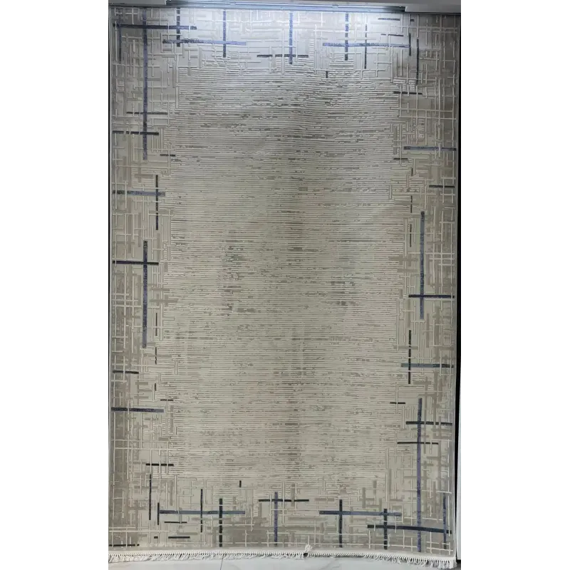 سجاد تركي فوج 36232A كريم سماوي مقاس 50*80