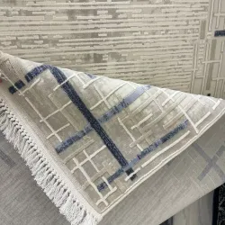 سجاد تركي فوج 36232A كريم سماوي مقاس 100*200