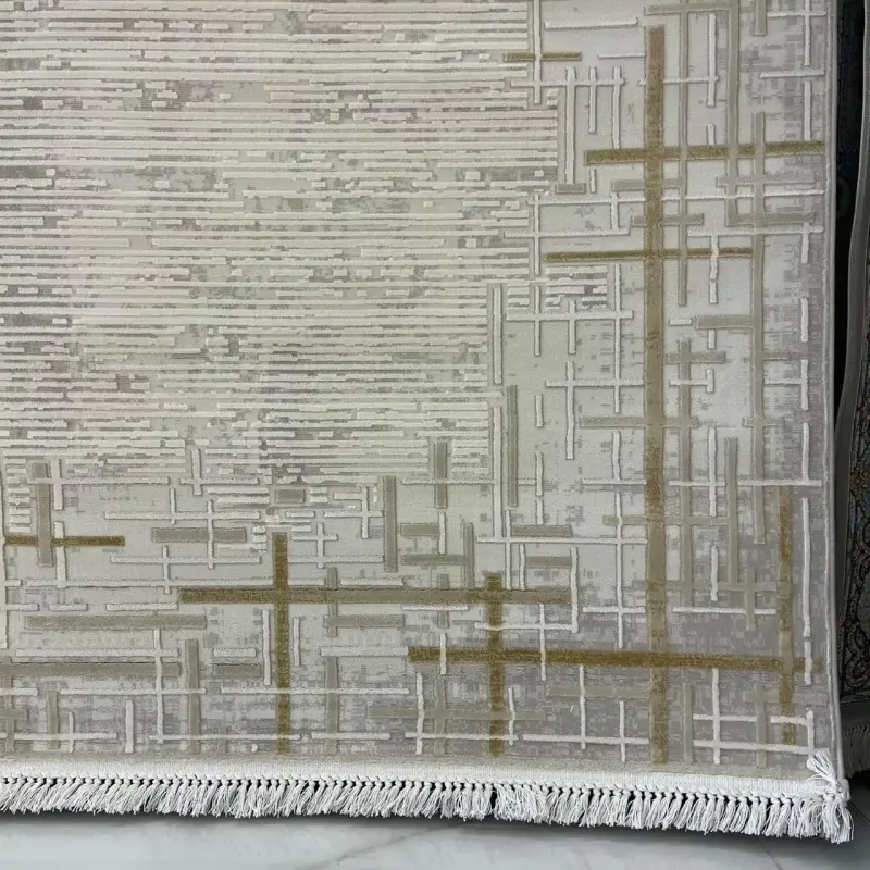 سجاد تركي فوج 36232A كريم ذهبي مقاس 250*350 - سجاد مودرن