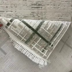 سجاد تركي فوج 36232A كريم رصاصي مقاس 300*400