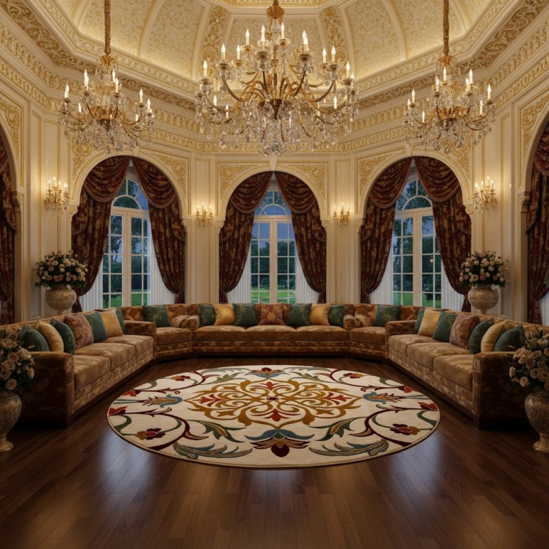 سجاد تركي سوبر ياباني F499A كريم دايري مقاس 150*150
