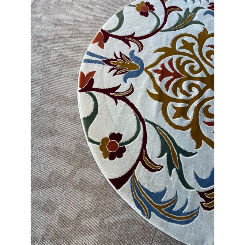سجاد تركي سوبر ياباني F499A كريم دايري مقاس 150*150