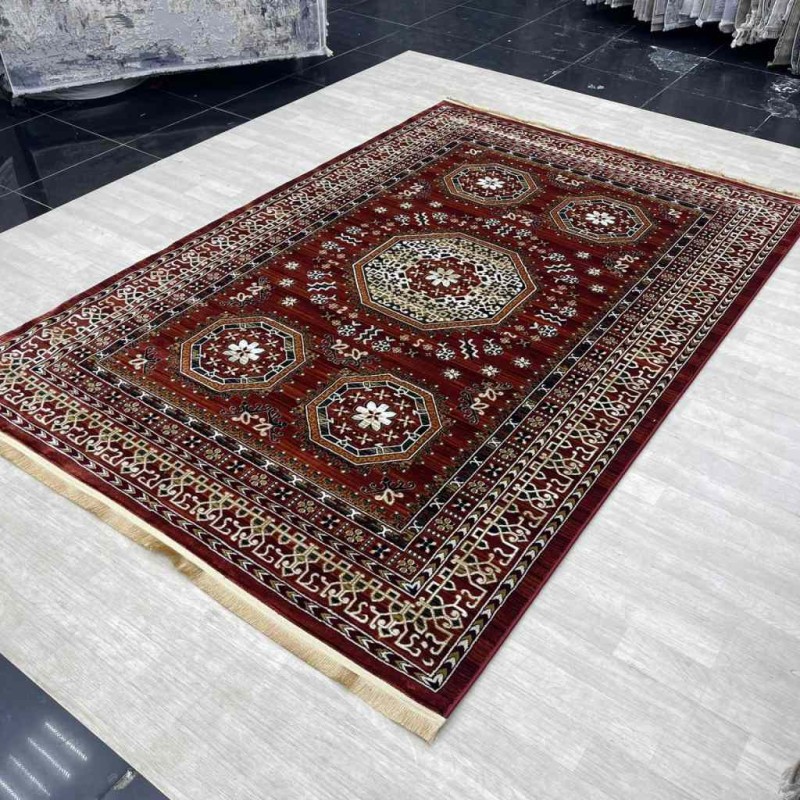 سجاد بخارى تركي p1137 احمر مقاس 200*300